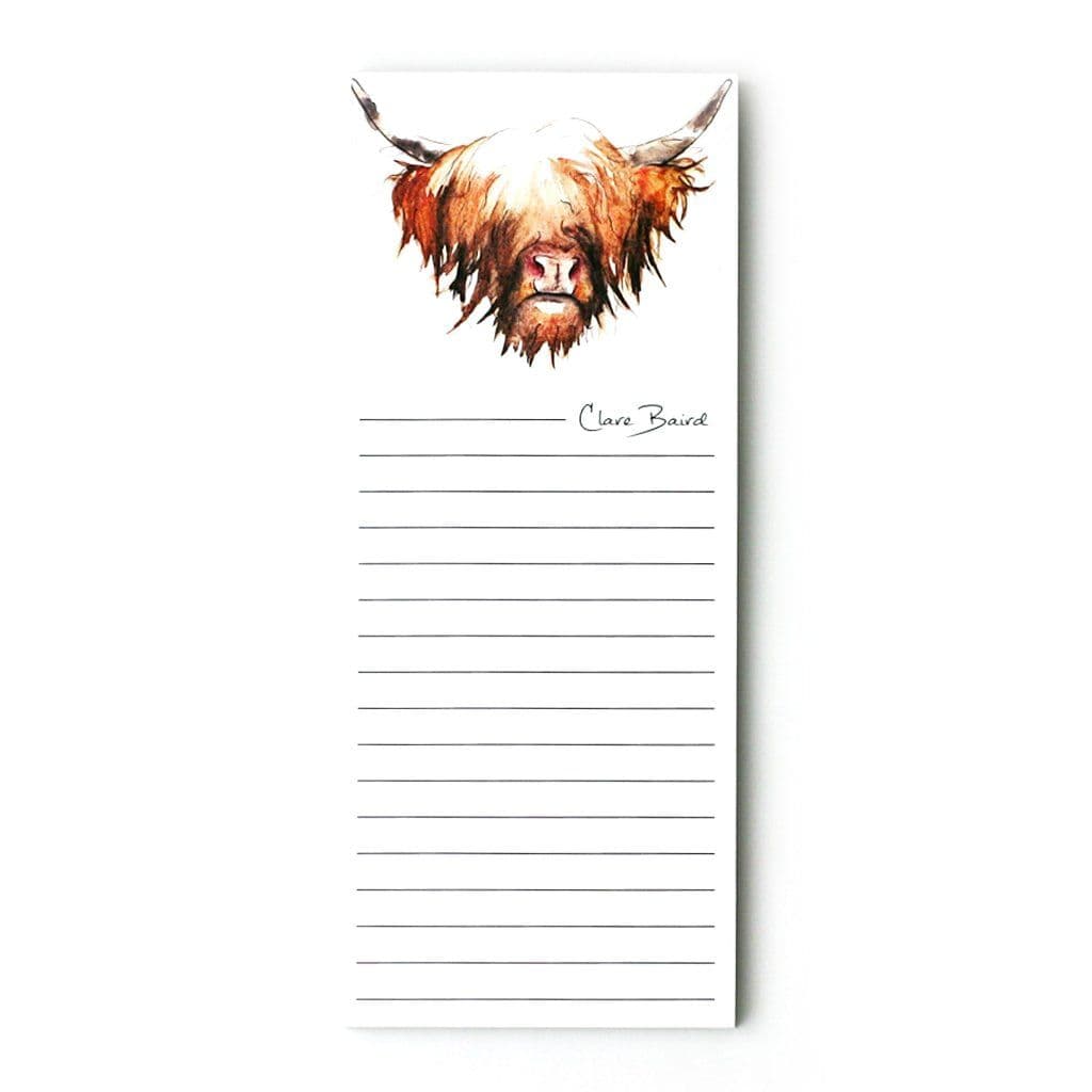 Magnetic Notepad, Highland Cow