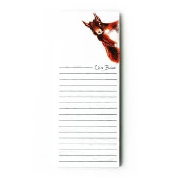 Red Squirrel Magnetic Notepad